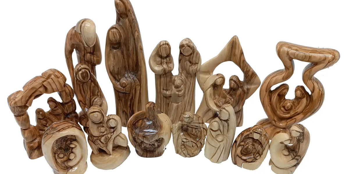 Holy Family Figures: Handcrafted Olive Wood Art from the Holy Land