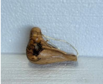 Pigeon Ornament – Hand-Carved Olive Wood