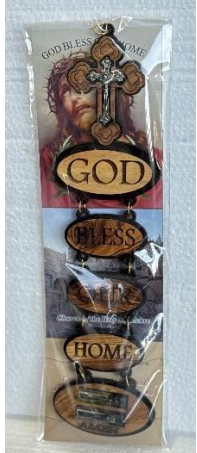 God Bless Our Home – Wall Hanging Cross with Olive Oil & Holy Water from The Holy Land