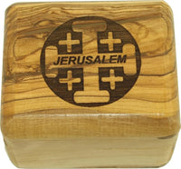 Holy Land Market First Communion Box - Rosary Box - Bethlehem Olive Wood