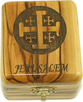 Holy Land Market First Communion Box - Rosary Box - Bethlehem Olive Wood