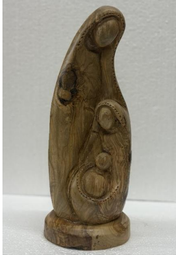 Holy Family Faceless – Hand-Carved Olive Wood
