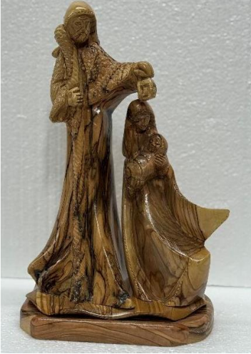 Holy Family – 3 Pieces Hand-Carved Olive Wood Set