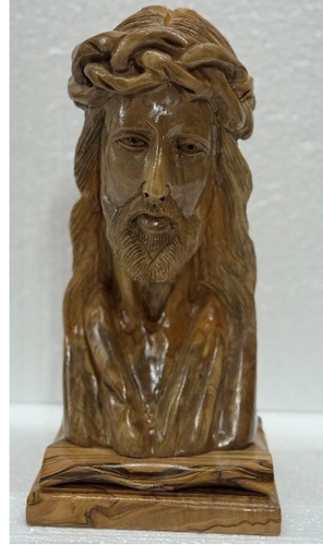 Jesus Christ Face – Hand-Carved Olive Wood