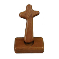 Olive Wood Comfort Cross & Stand - Prayer Cross, Hand Cross
