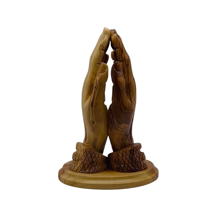 Olive Wood Praying Hands Statues Large Praying Hands Statue