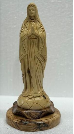 Virgin Mary Praying – Hand-Carved Olive Wood Statue