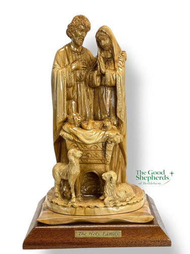 Large Olive Wood Holy Family Nativity