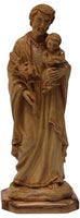 Olive Wood Saint Joseph Holding Baby Jesus medium