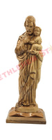 Olive Wood Saint Joseph Holding Baby Jesus medium