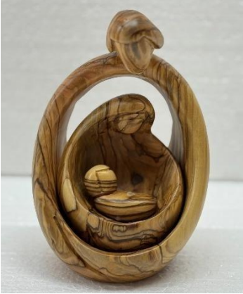 The Holy Family – 3 Pieces Hand-Carved Olive Wood Set