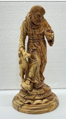 Saint Francis – Artistic Olive Wood Sculpture 30 cm