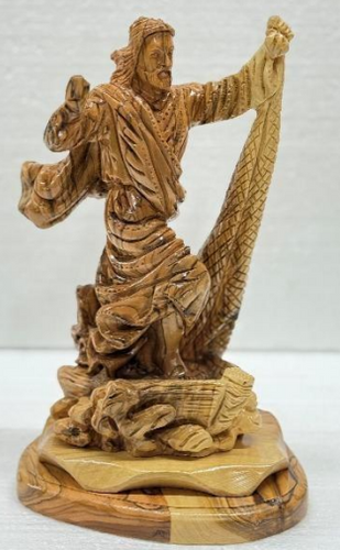 Jesus Calming the Storm – Olive Wood Artistic Sculpture