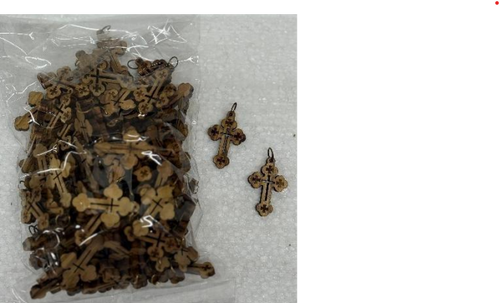 Cross Charms – Olive Wood Artistic Work 100 charms