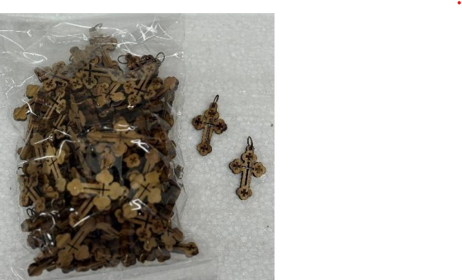 Cross Charms – Olive Wood Artistic Work 100 charms