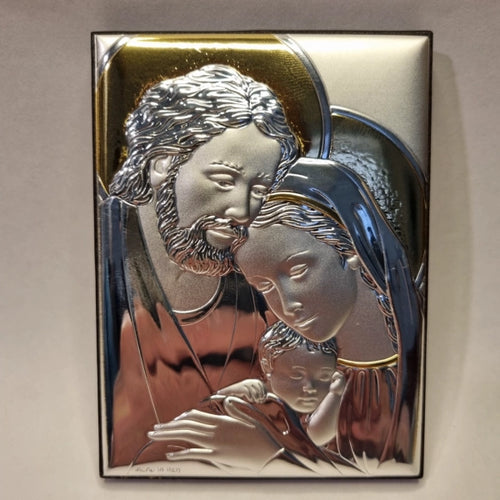 Holy Family Silver Icon – Square