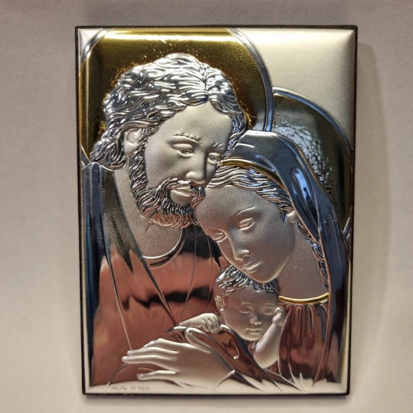 Holy Family Silver Icon – Square