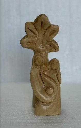 Holy Family Faceless – Hand-Carved Olive Wood
