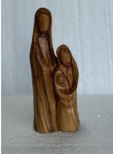 Holy Family Faceless – Olive Wood Hand-Carved Statue