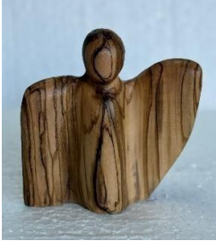 Olive Wood Angel – Hand-Carved Holy Land Figurine