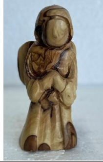 Olive Wood Praying Angel – Hand-Carved Holy Land Figurine