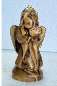 Angel Ornament – Handcrafted Olive Wood Decoration