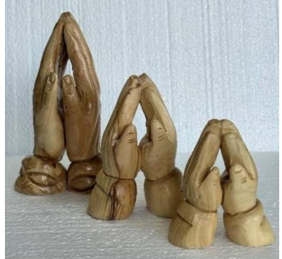 Praying Hands – Hand-Carved Olive Wood Statue