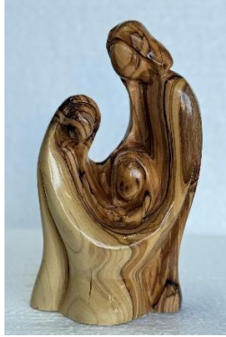 Holy Family Faceless – Hand-Carved Olive Wood