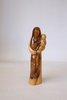 Olive Wood Hand-Carved Virgin Mary with Baby Jesus Figurine