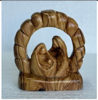 Holy Family Faceless – Olive Wood Hand-Carved Statue