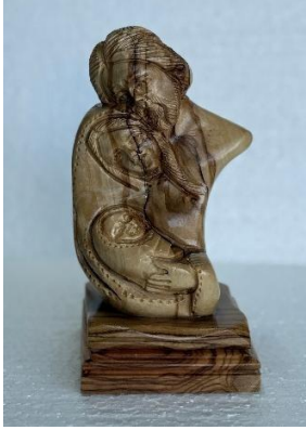 Holy Family – Hand-Carved Olive Wood with Faces