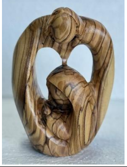 Holy Family Faceless – Olive Wood Hand-Carved Statue