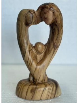 Holy Family Faceless – Hand-Carved Olive Wood