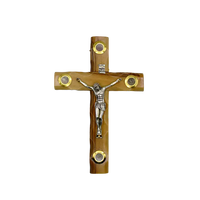 Handcrafted Olive Wood Crucifix Cross: Holy Land Jerusalem