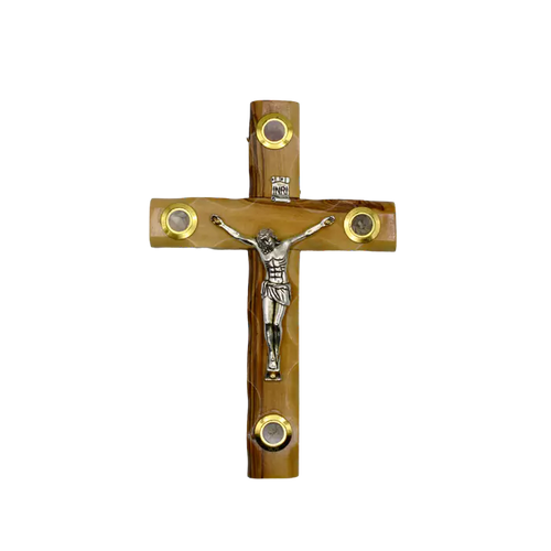 Handcrafted Olive Wood Crucifix Cross: Holy Land Jerusalem