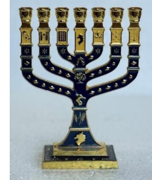 Menorah Navy Blue – Shalom Design