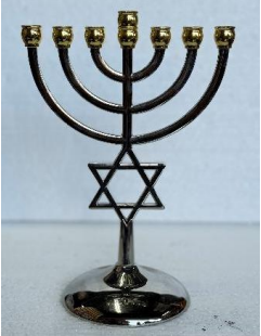 Menorah Silver and Gold – Elegant Two-Tone Judaica from the Holy Land