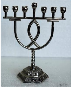 Menorah Silver – Elegant Jewish Candle Holder for Hanukkah & Home Décor