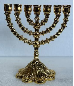 Menorah Gold – Elegant Judaica Candle Holder for Hanukkah & Home Blessings