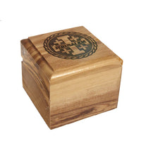 Olive Wood Box With Rosary Jerusalem Hand Carved Holy Land Christian Keepsake