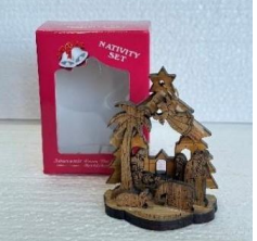 Nativity in a Box – Hand-Carved Olive Wood Holy Family Set