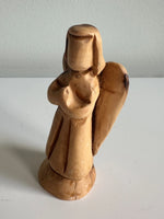 Olive wood angel