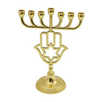 Tea Candle Holder Candlestick Pillar Holder Wax Set Menorah Gold