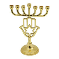 Tea Candle Holder Candlestick Pillar Holder Wax Set Menorah Gold