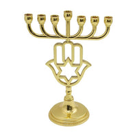Tea Candle Holder Candlestick Pillar Holder Wax Set Menorah Gold