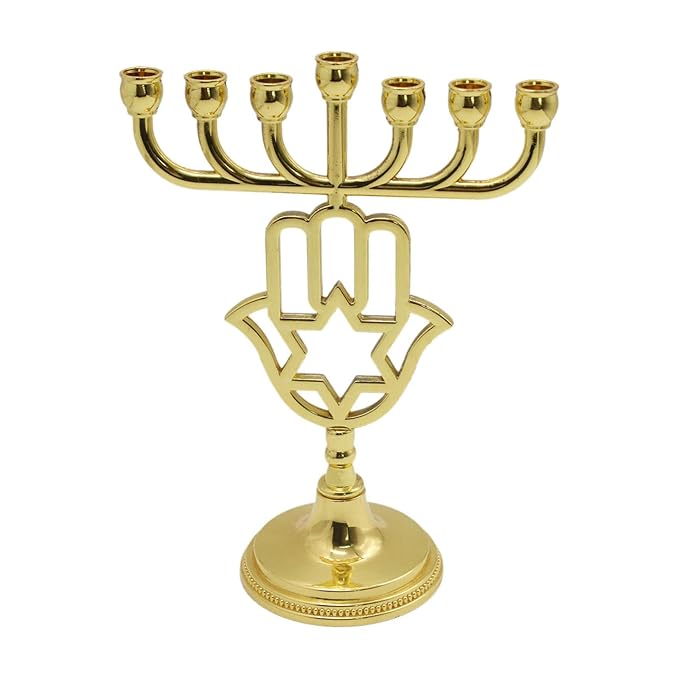 Tea Candle Holder Candlestick Pillar Holder Wax Set Menorah Gold